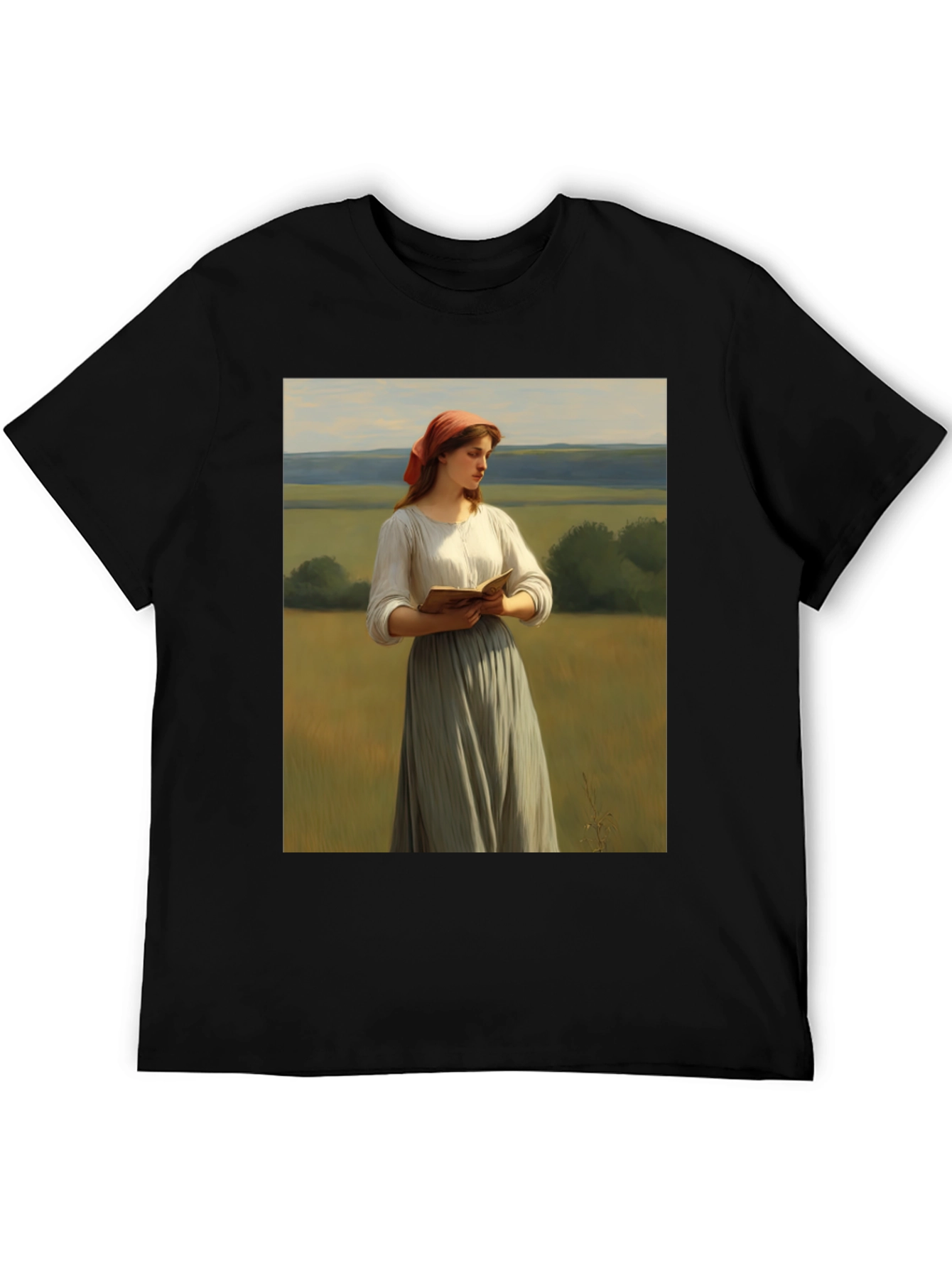 Artistic T-Shirt with Reader in the Field Design