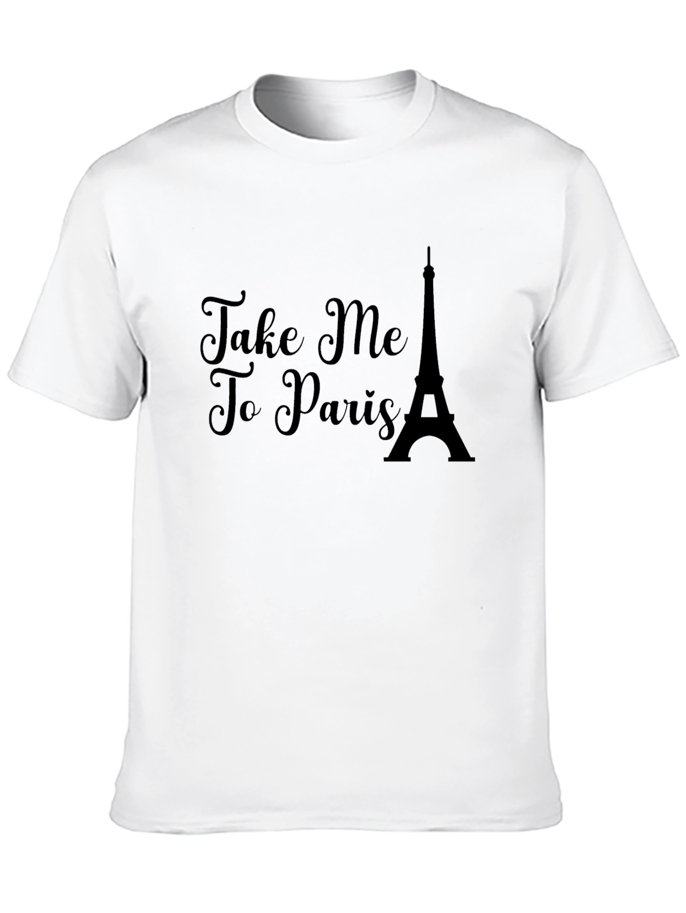Take Me to Paris Black Graphic Tee Shirt