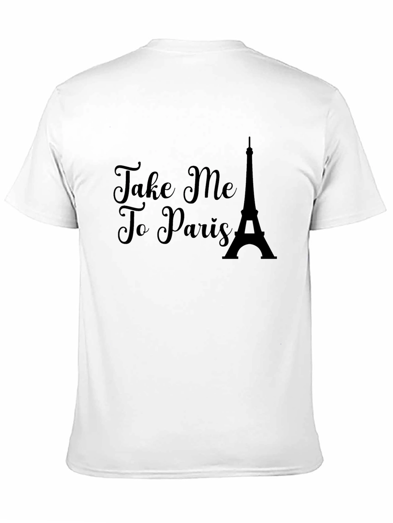 Take Me to Paris Black Graphic Tee Shirt
