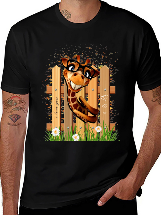 Funny Giraffe in Glasses T-Shirt