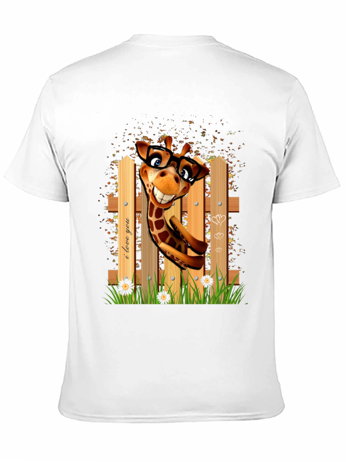 Funny Giraffe in Glasses T-Shirt