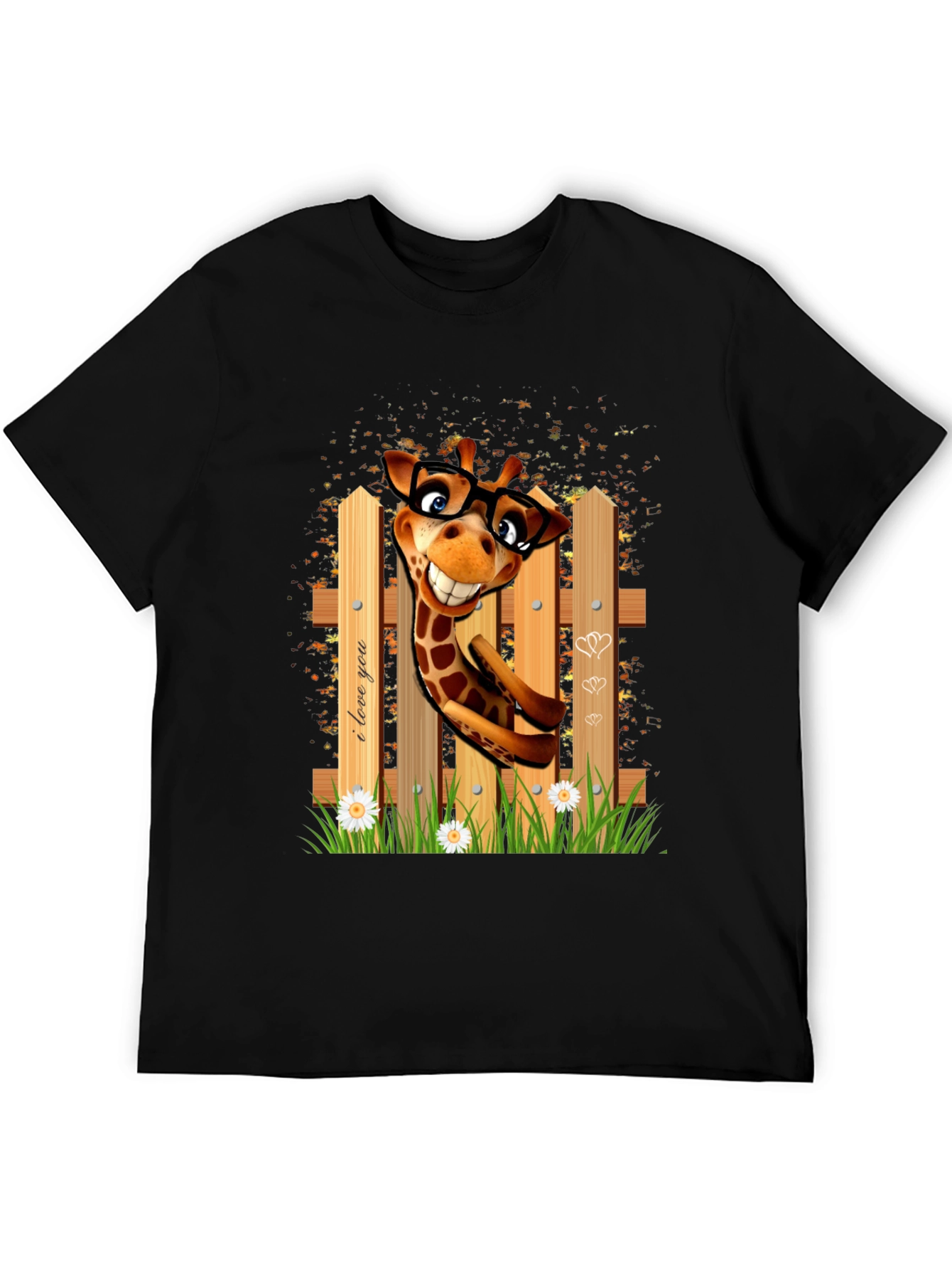 Funny Giraffe in Glasses T-Shirt
