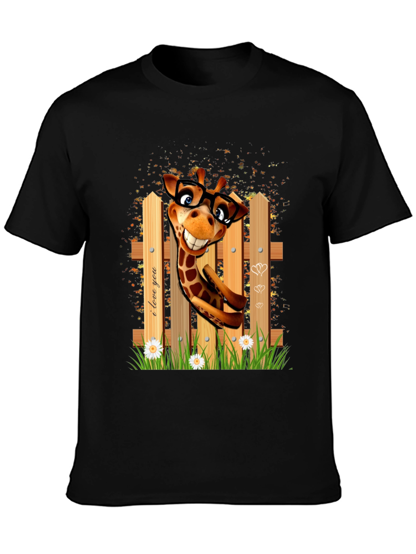 Funny Giraffe in Glasses T-Shirt
