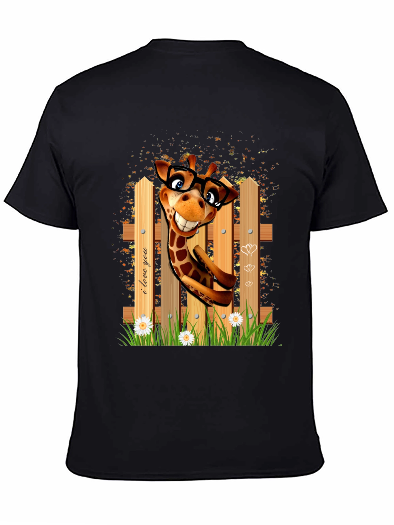 Funny Giraffe in Glasses T-Shirt