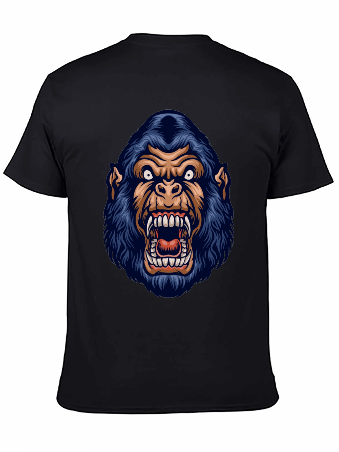 Mens Black Gorilla Graphic Print T-Shirt