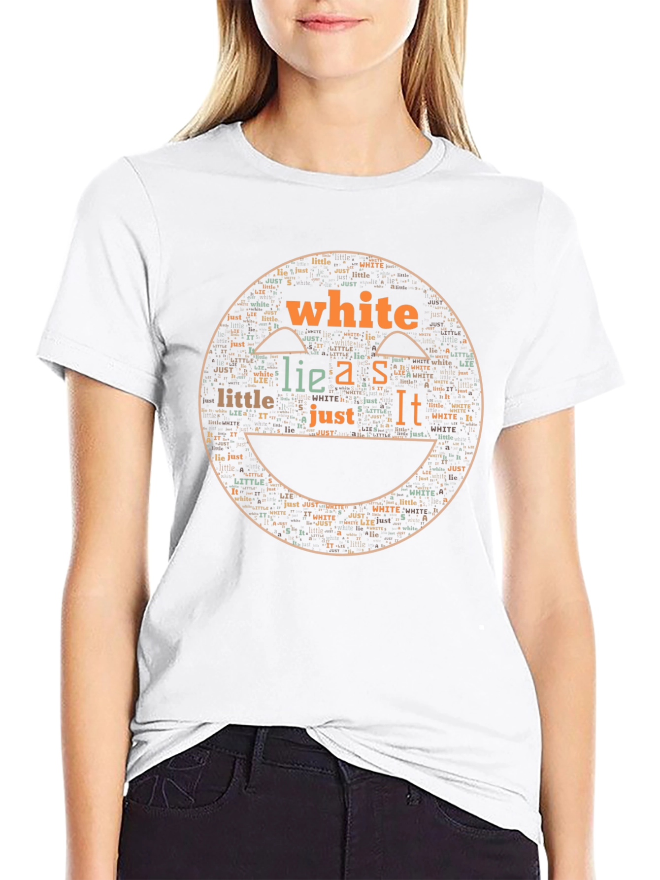 Word Art Smiley Face T-Shirt