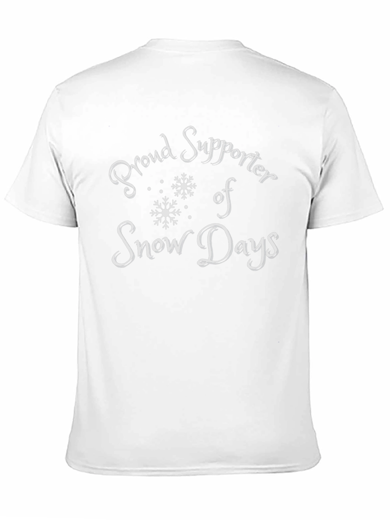 Proud Supporter of Snow Days Black T-Shirt