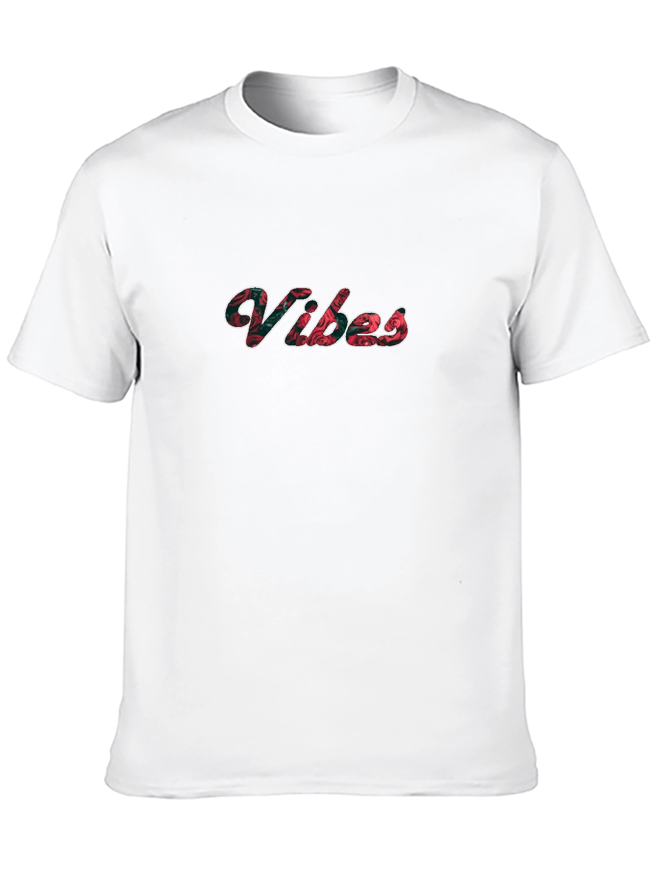 Floral Vibes Graphic Tee - Casual Black T-Shirt