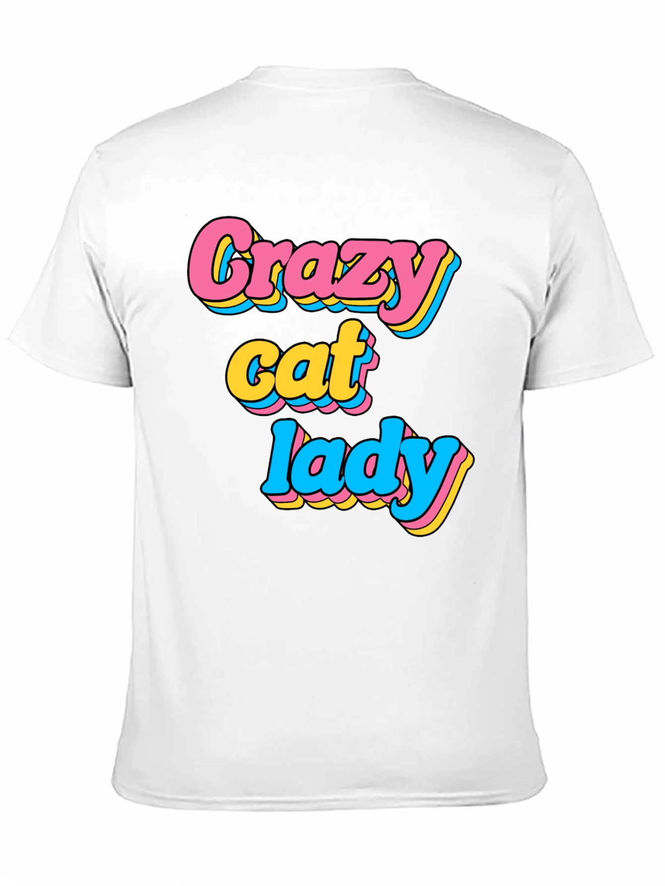 Crazy Cat Lady Graphic T-Shirt - Black