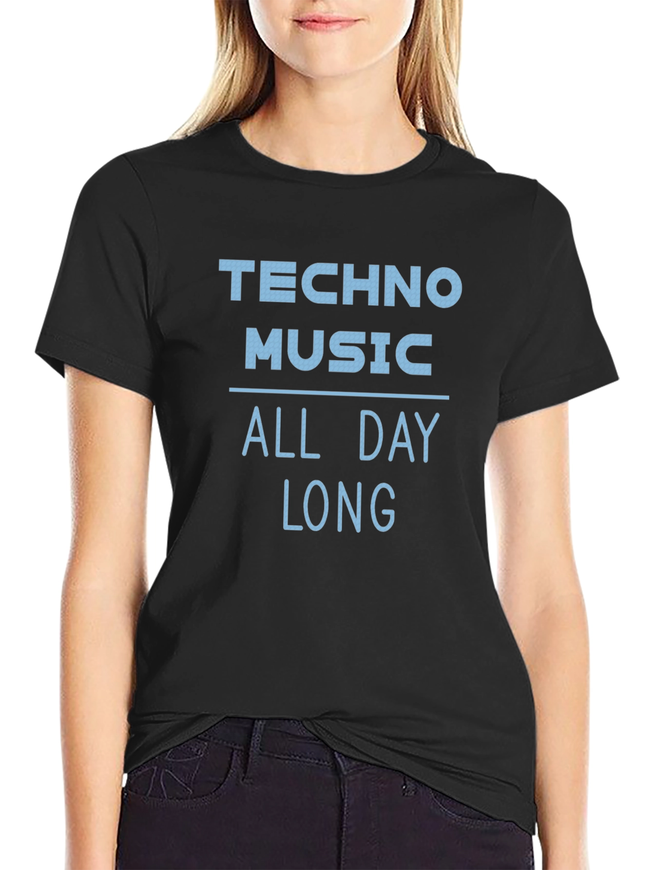 Techno Music All Day Long Graphic T-Shirt
