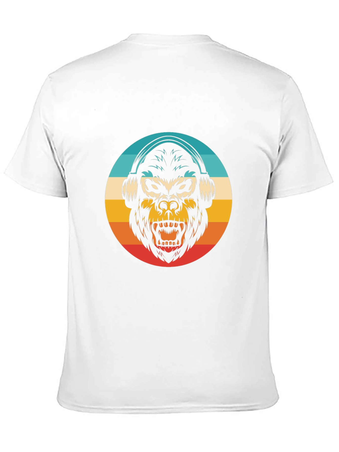 Retro Gorilla Headphones Graphic Tee