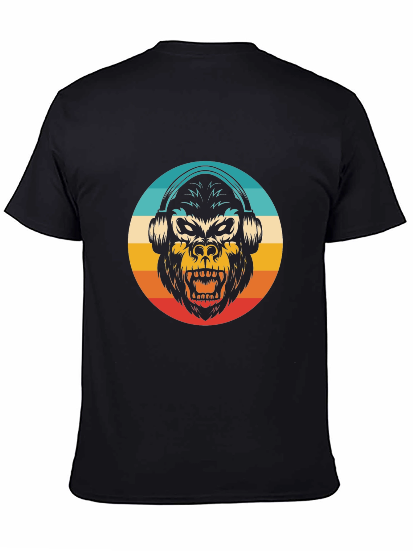 Retro Gorilla Headphones Graphic Tee