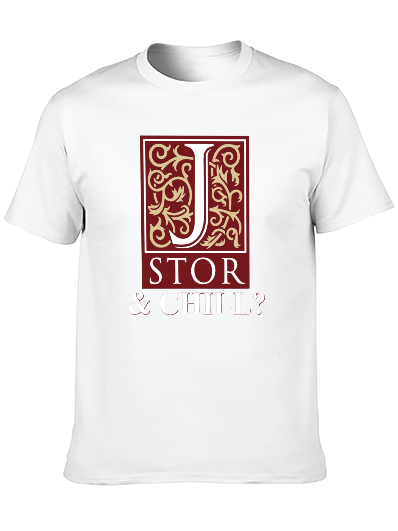 JSTOR & Chill? Mens Black Graphic T-Shirt