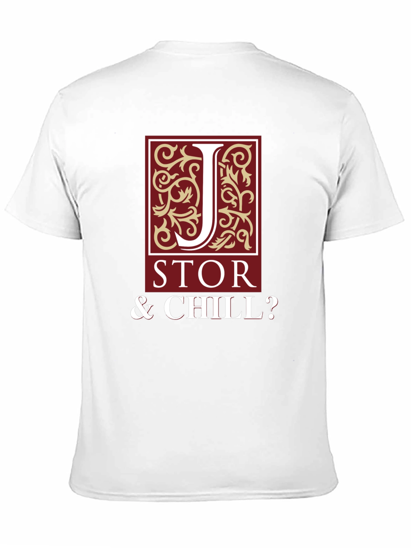 JSTOR & Chill? Mens Black Graphic T-Shirt