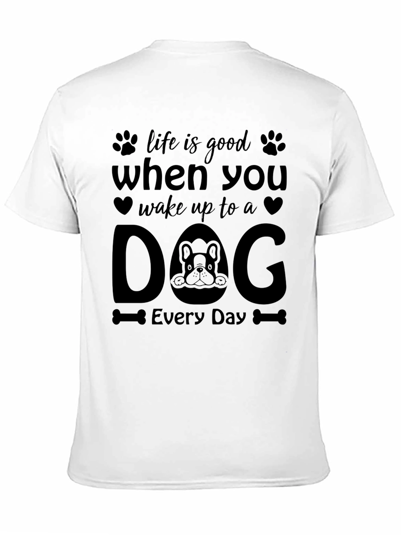 Life Is Good Wake Up to a Dog T-Shirt