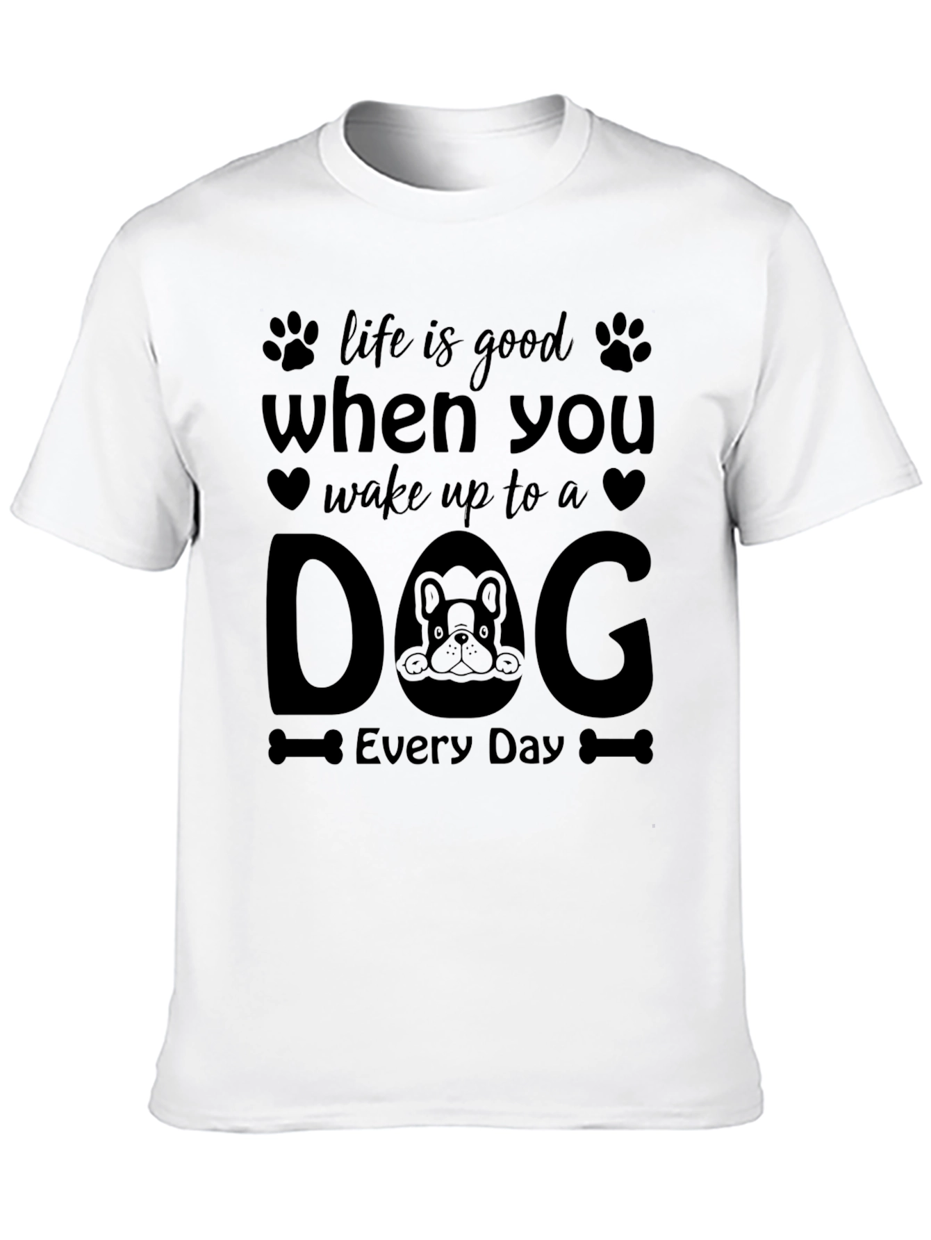 Life Is Good Wake Up to a Dog T-Shirt