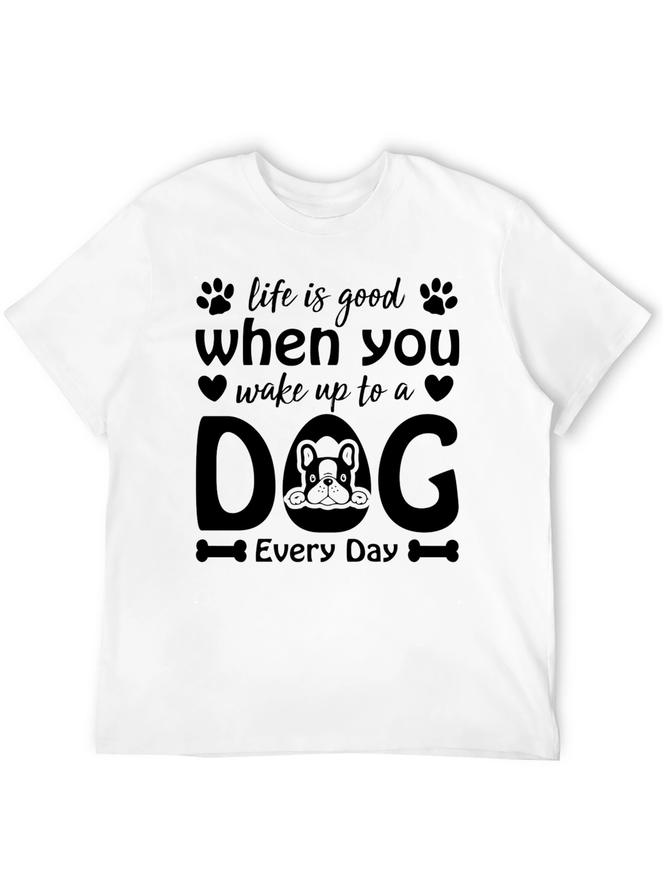 Life Is Good Wake Up to a Dog T-Shirt
