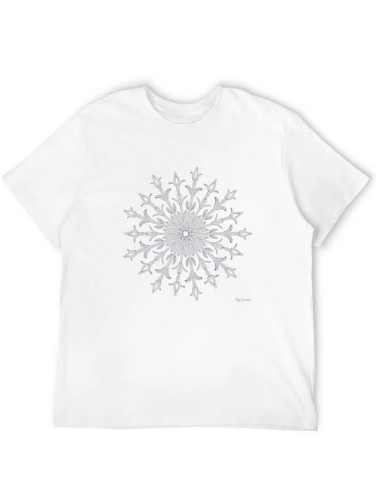 Snowflake Graphic Tee - Elegant Black Shirt