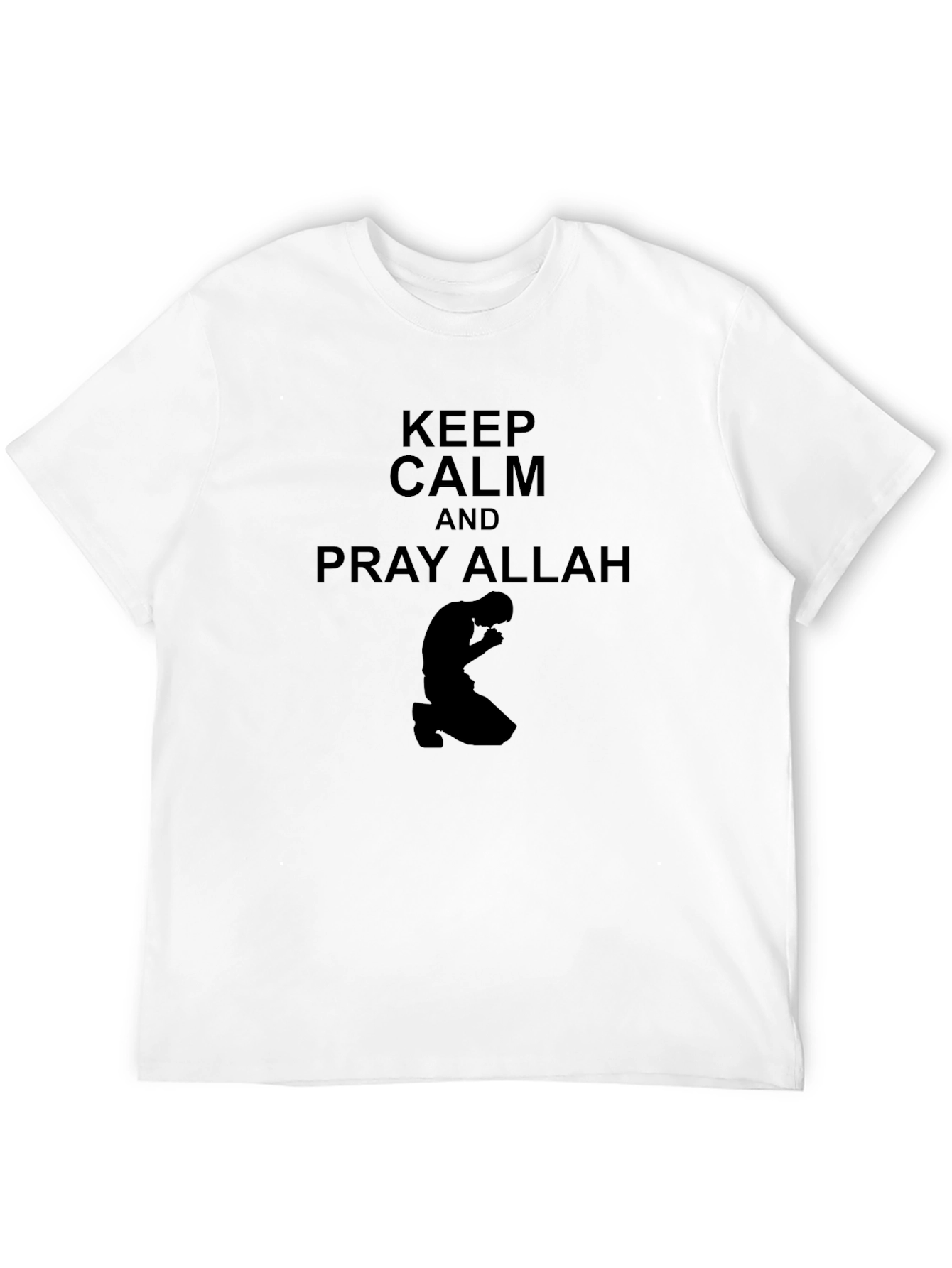 Keep Calm & Pray Allah Black T-Shirt