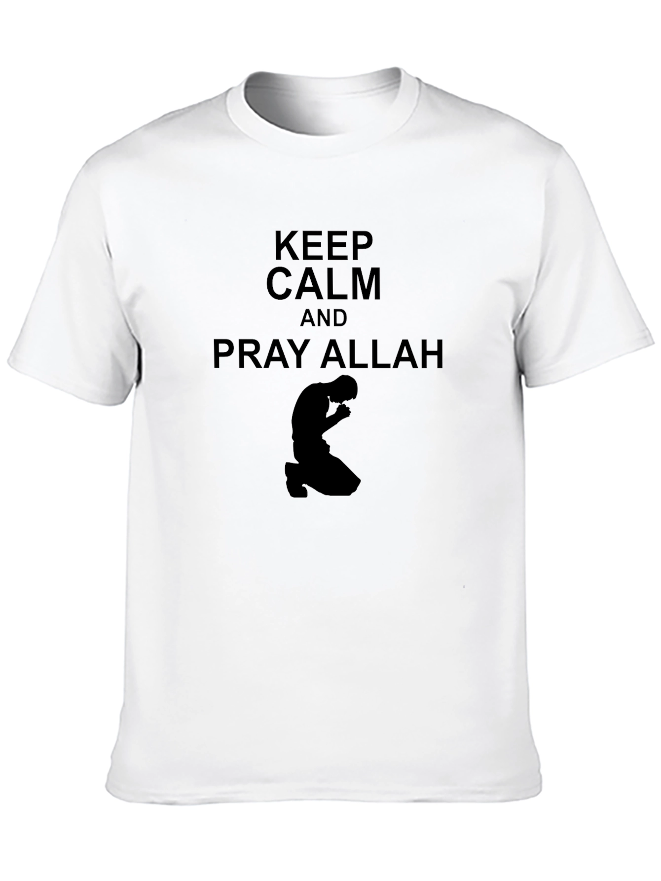 Keep Calm & Pray Allah Black T-Shirt