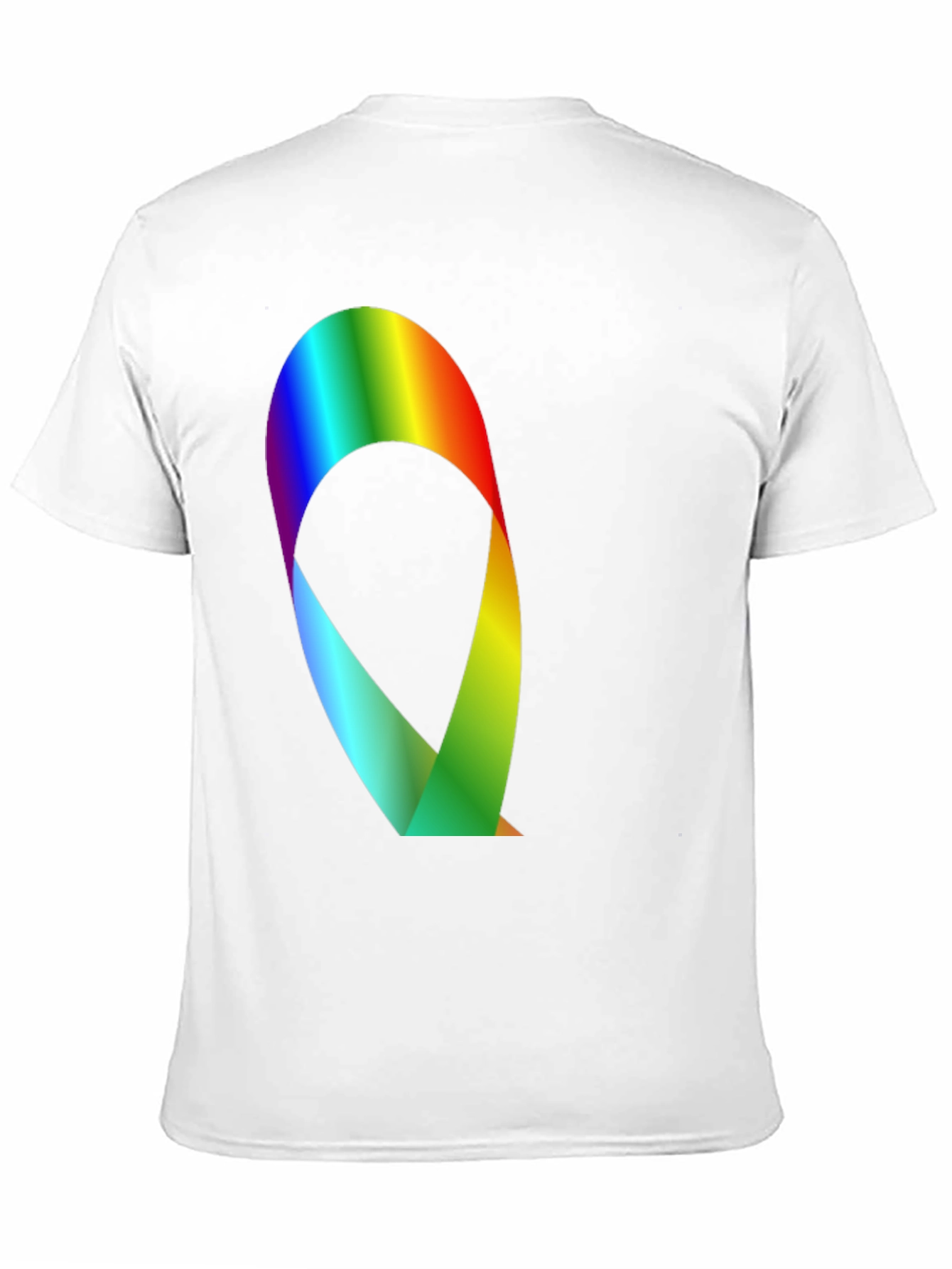 Rainbow Ribbon Graphic Black T-Shirt