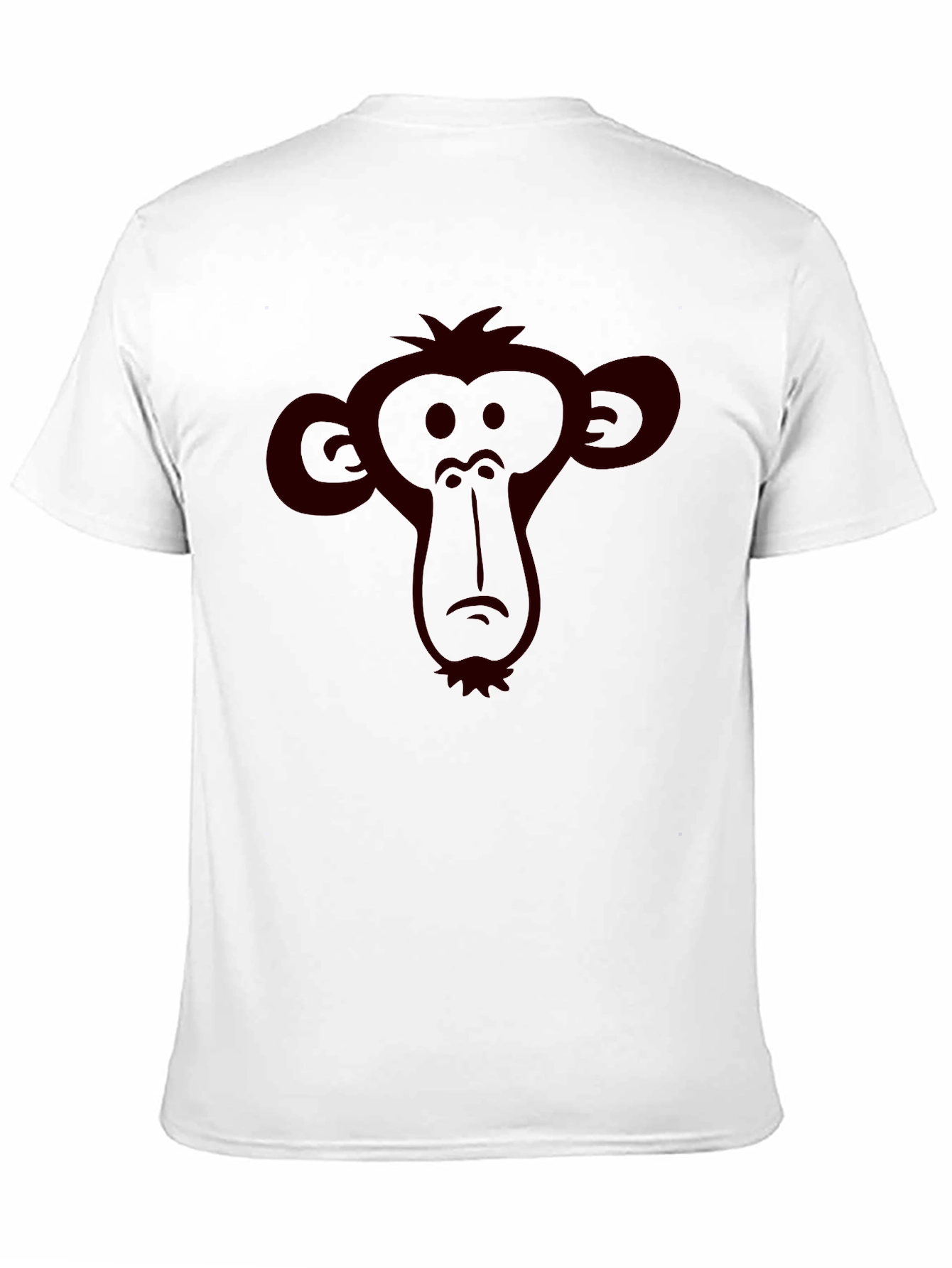 Monkey Face Graphic Tee - Black Crew Neck T-Shirt