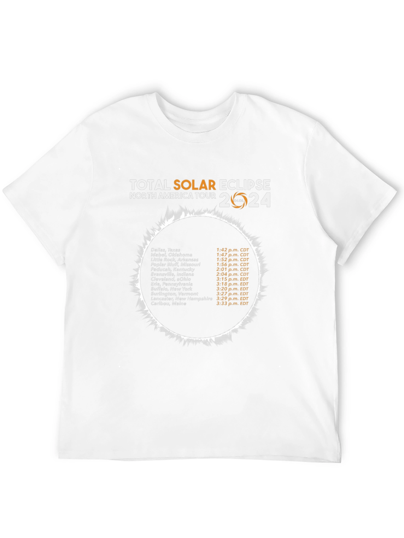 Total Solar Eclipse North America Tour 2024 T-Shirt