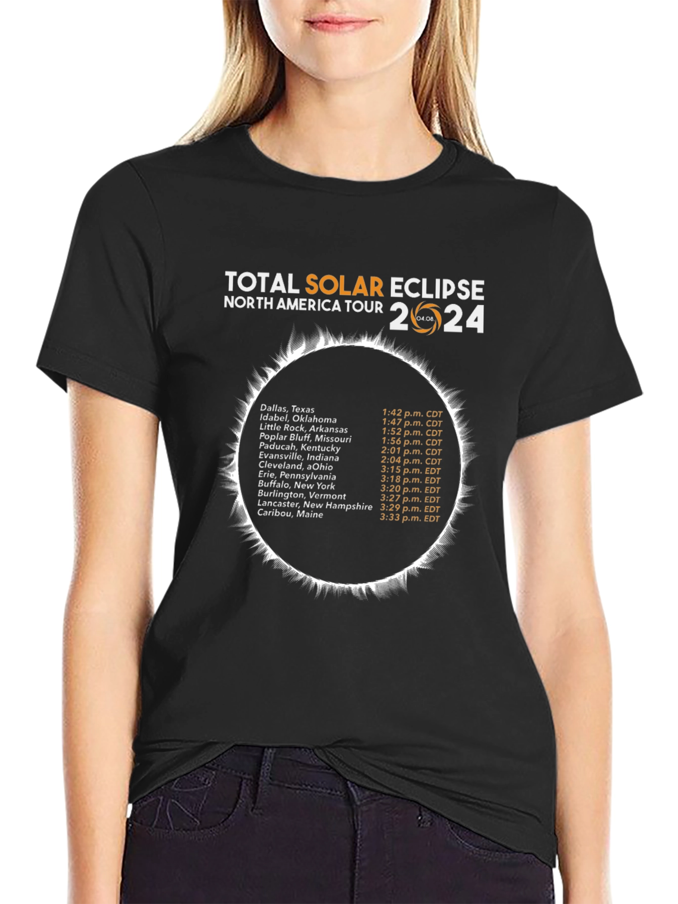 Total Solar Eclipse North America Tour 2024 T-Shirt
