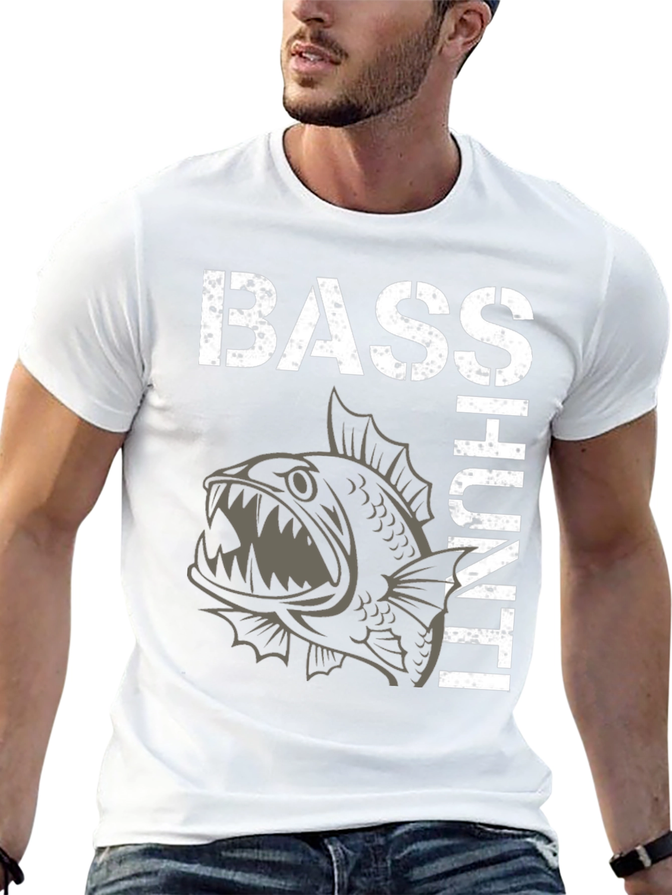 Bass Hunt T-Shirt Fishing Angler