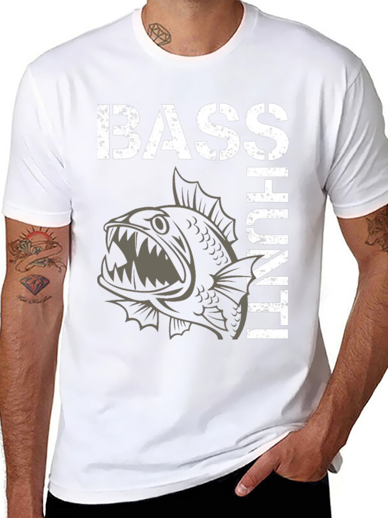 Bass Hunt T-Shirt Fishing Angler