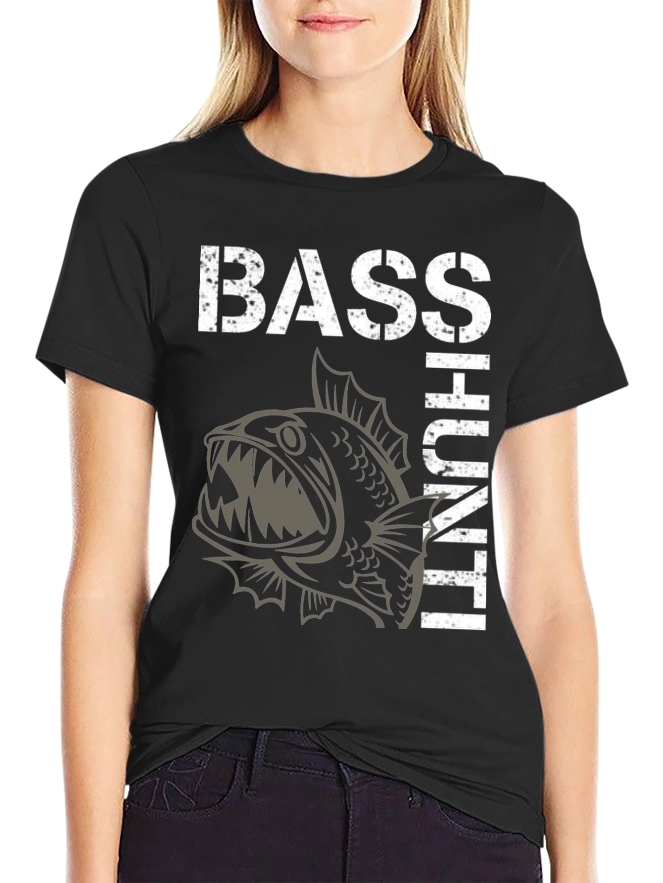 Bass Hunt T-Shirt Fishing Angler