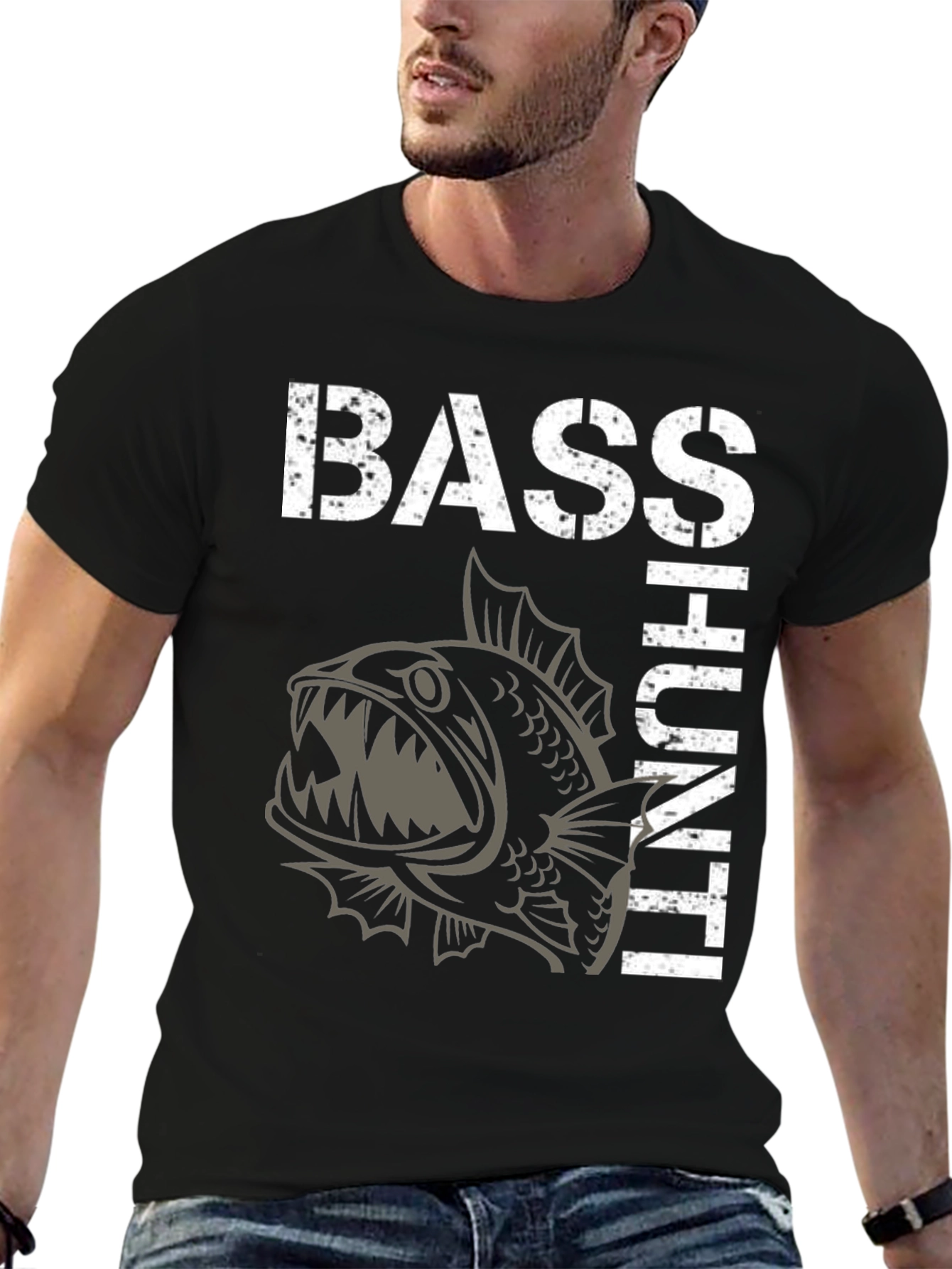 Bass Hunt T-Shirt Fishing Angler