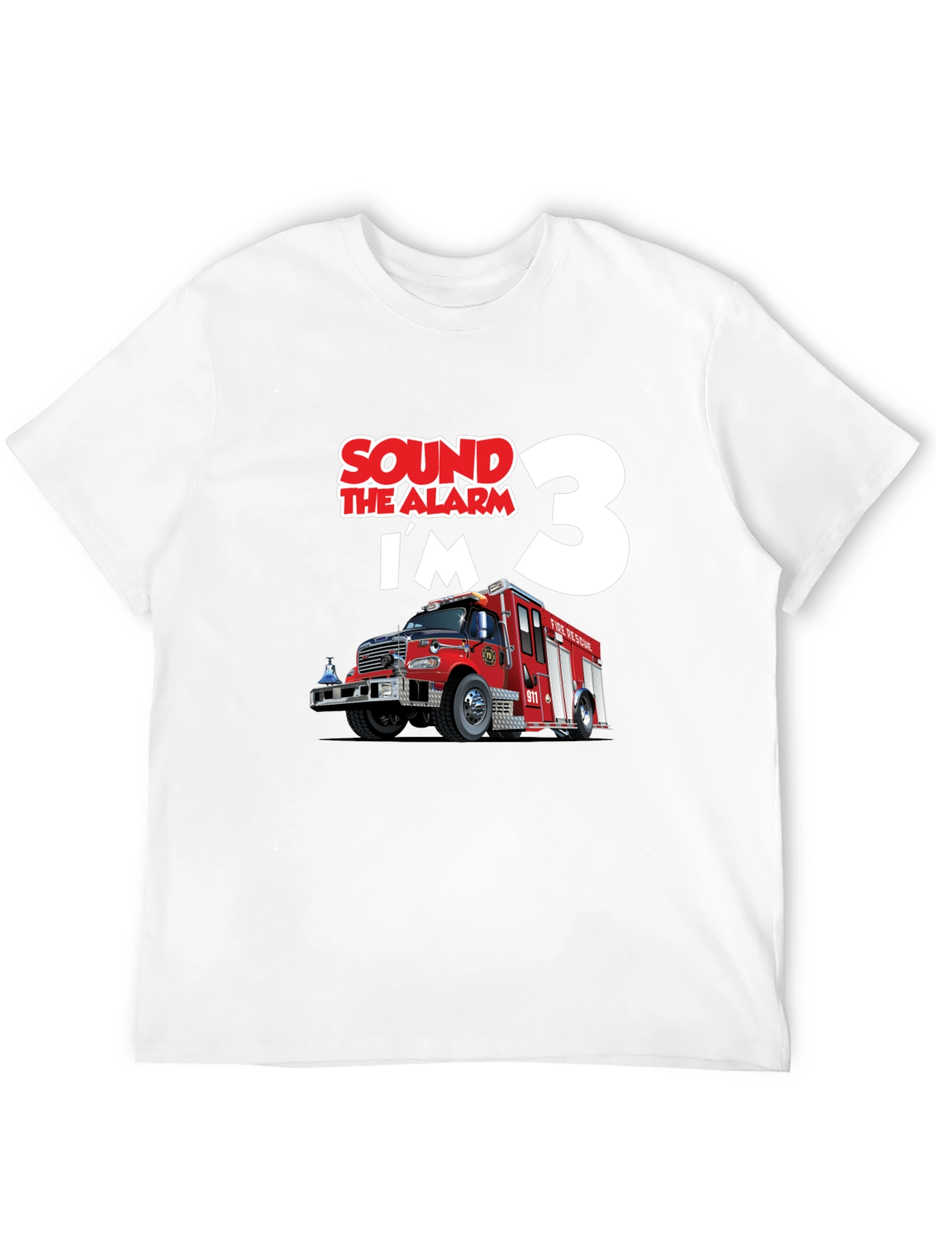 Fire Truck 3rd Birthday T-Shirt