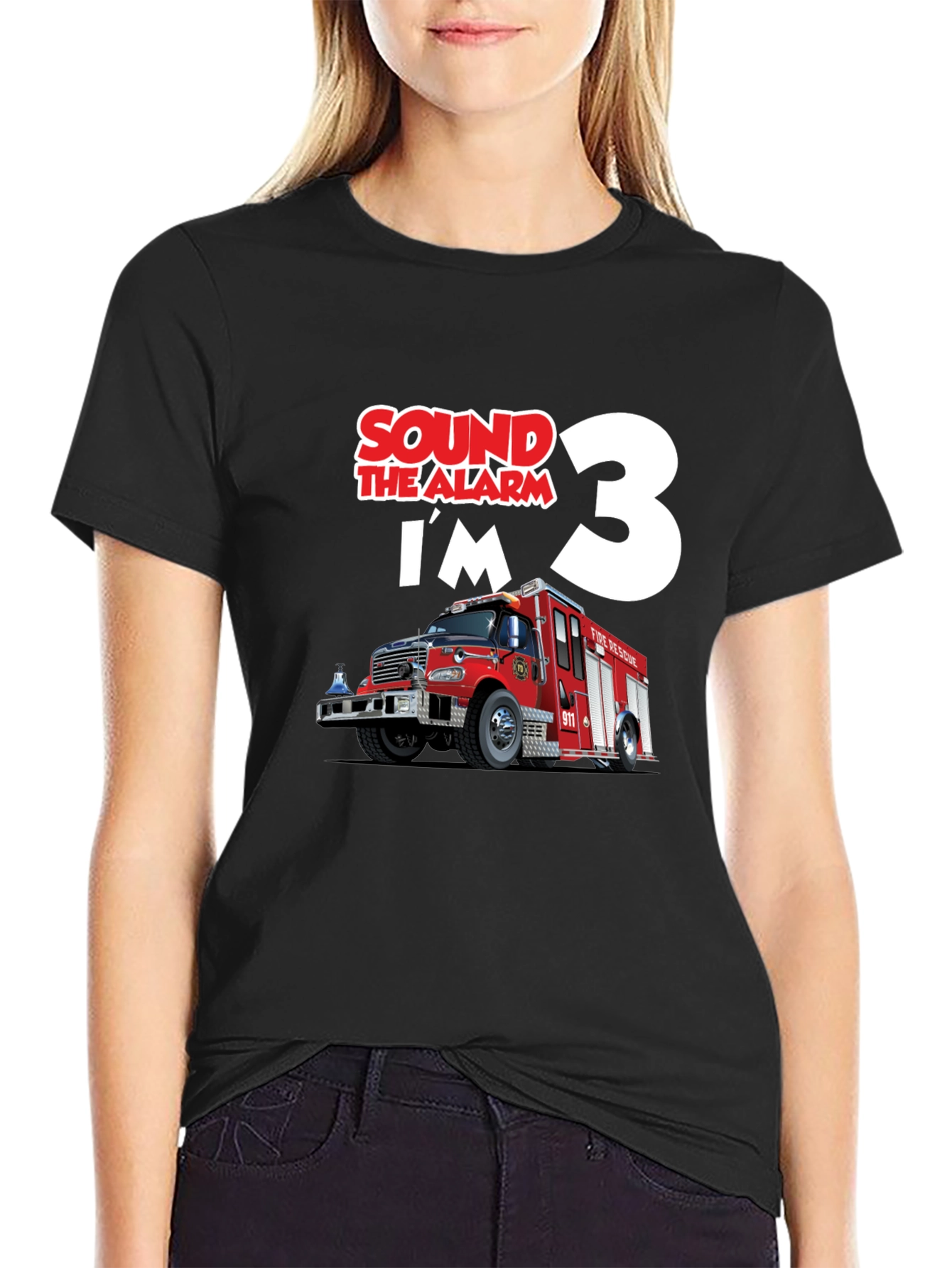 Fire Truck 3rd Birthday T-Shirt