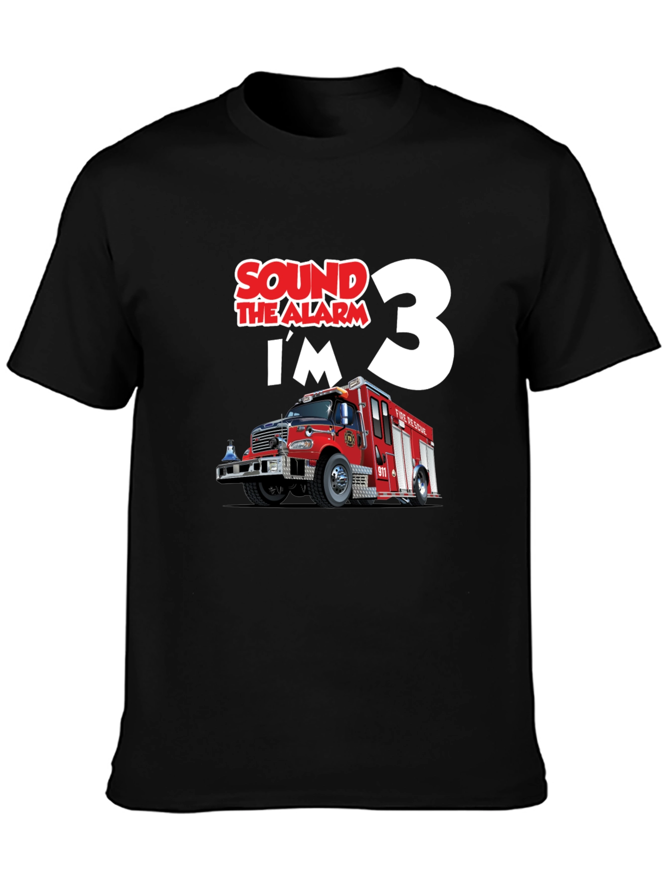 Fire Truck 3rd Birthday T-Shirt