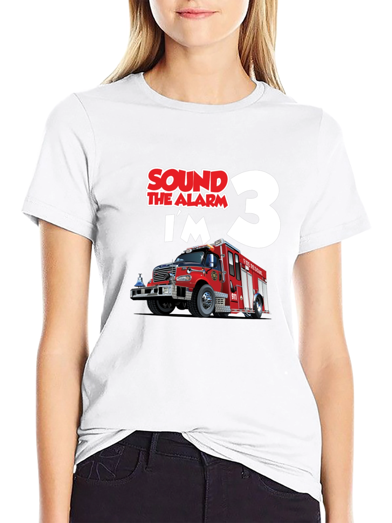 Fire Truck 3rd Birthday T-Shirt