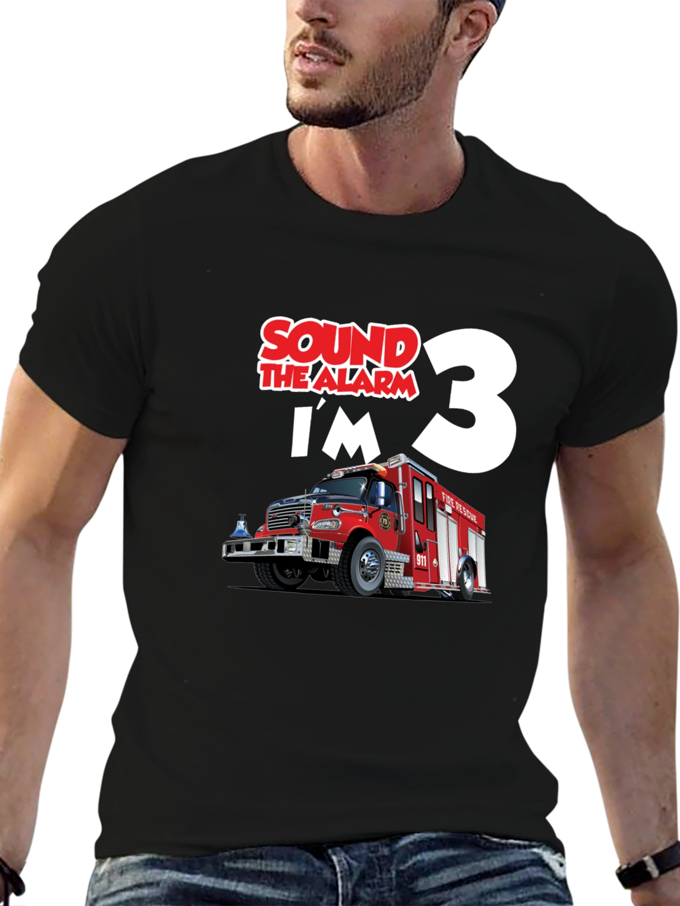 Fire Truck 3rd Birthday T-Shirt