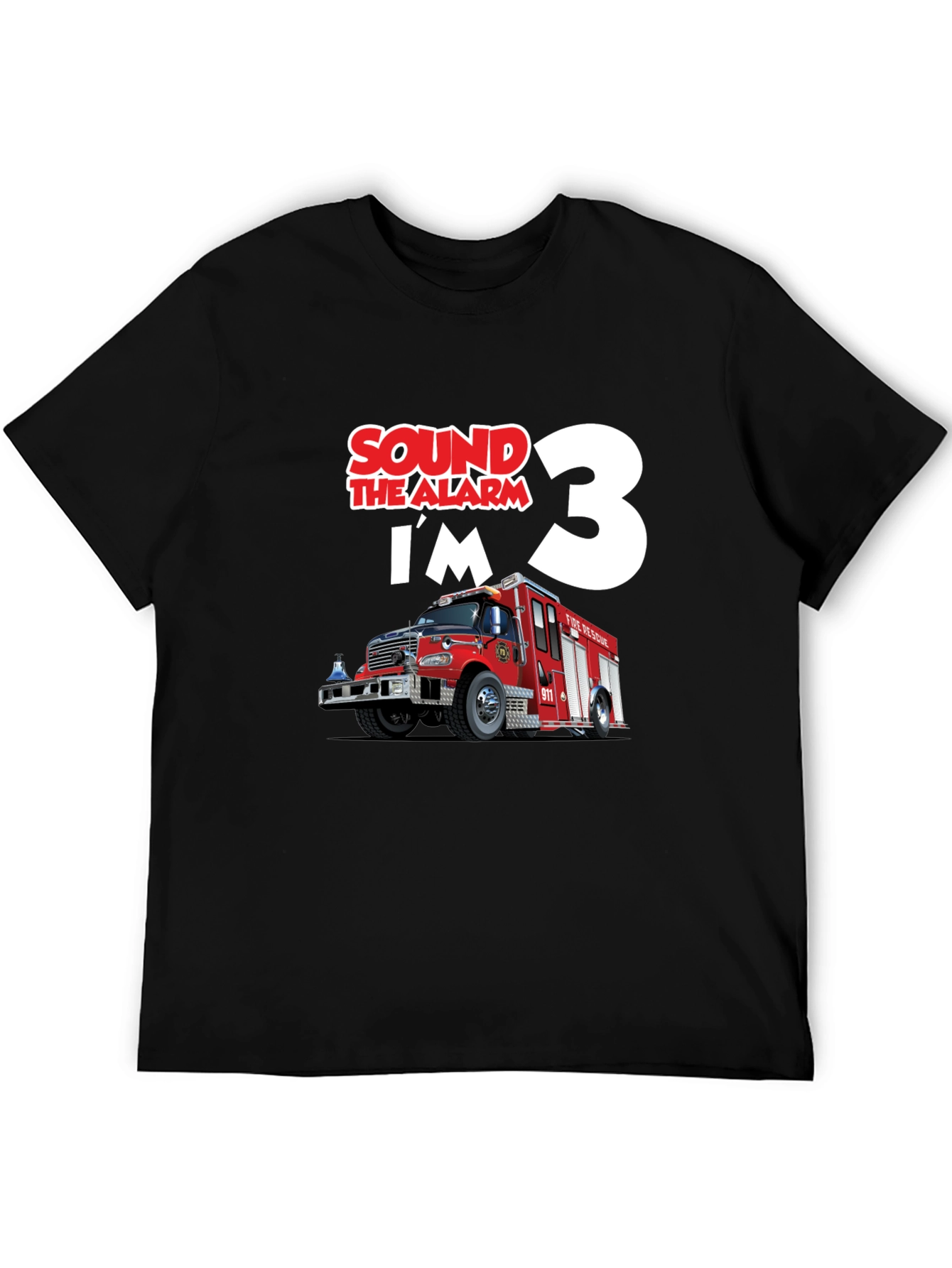 Fire Truck 3rd Birthday T-Shirt