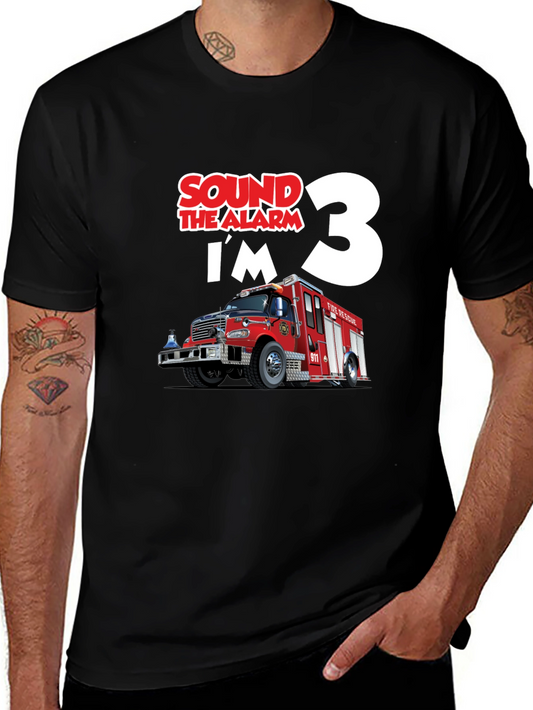Fire Truck 3rd Birthday T-Shirt
