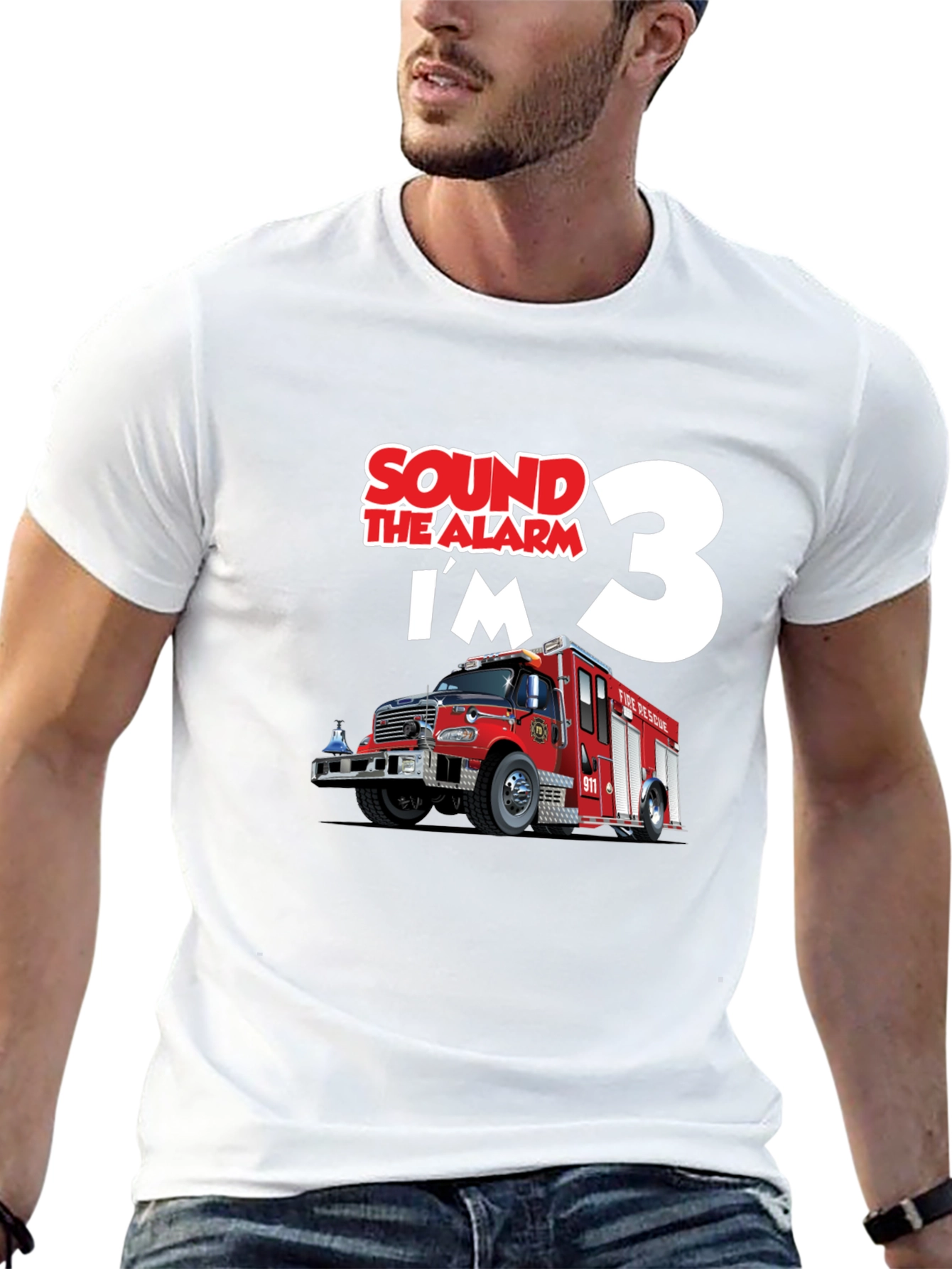 Fire Truck 3rd Birthday T-Shirt