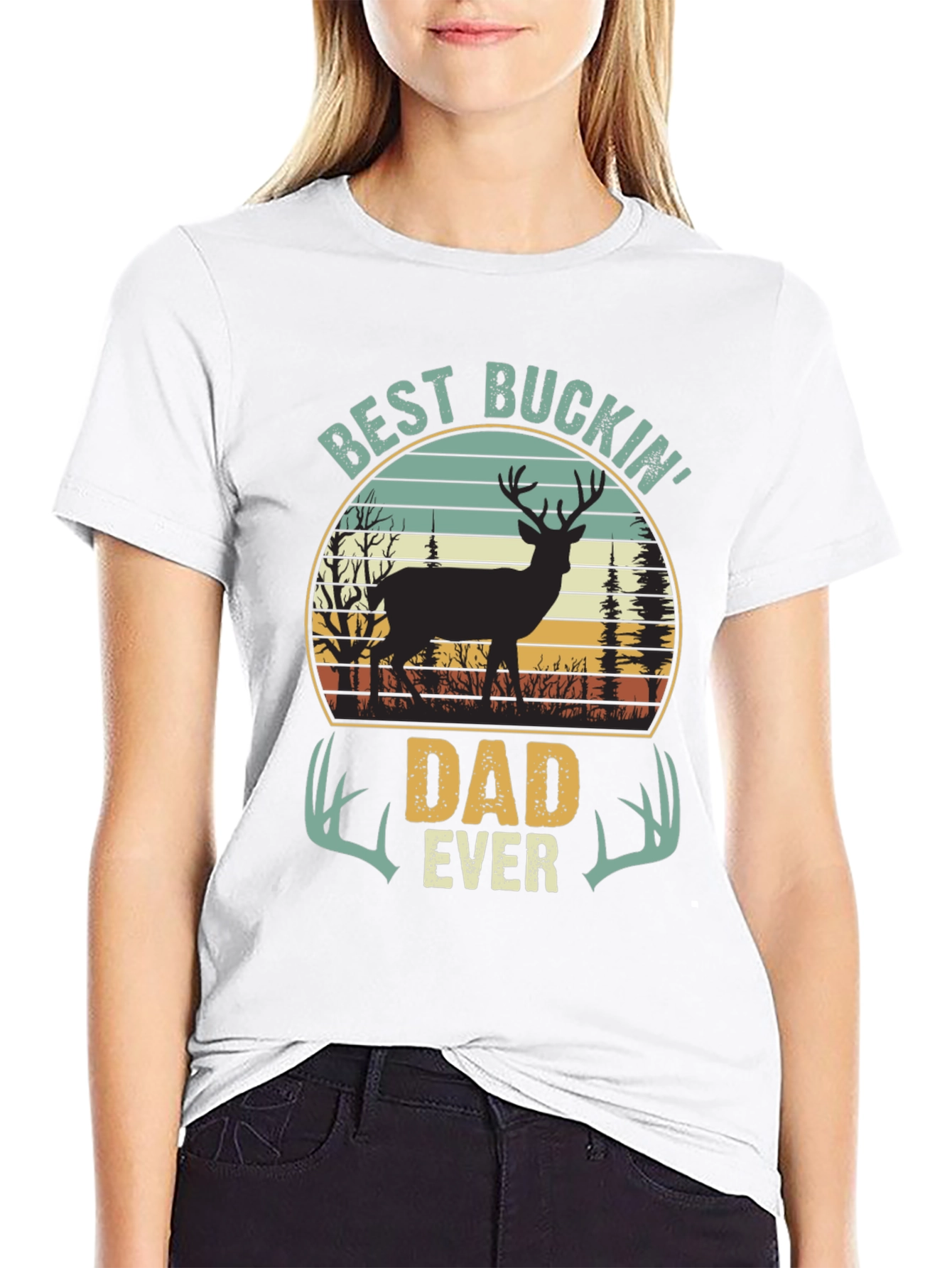 Best Buckin Dad Ever T-Shirt - Hunting Apparel