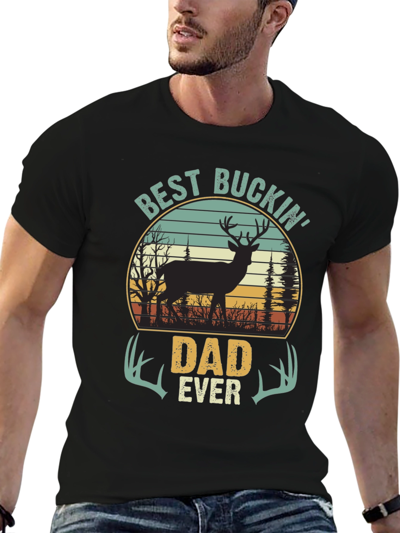 Best Buckin Dad Ever T-Shirt - Hunting Apparel
