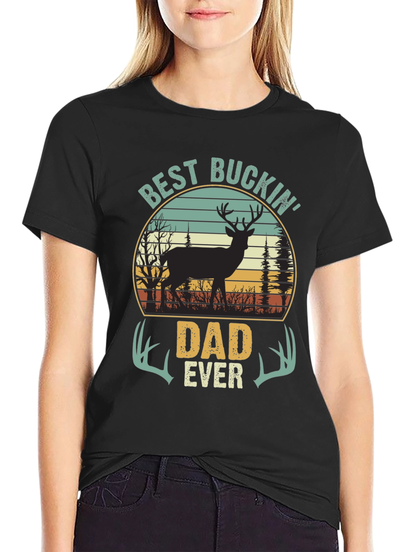 Best Buckin Dad Ever T-Shirt - Hunting Apparel