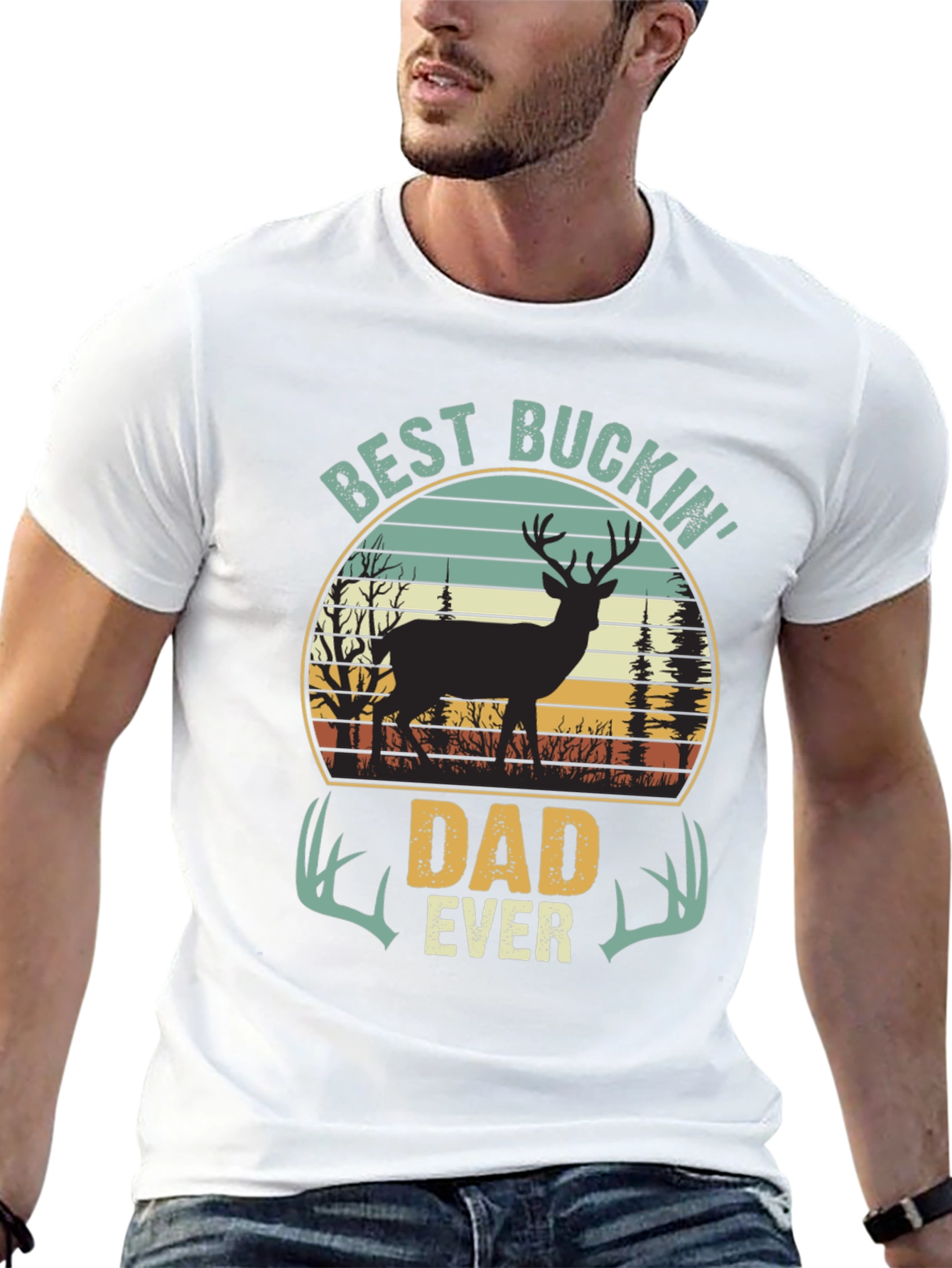 Best Buckin Dad Ever T-Shirt - Hunting Apparel