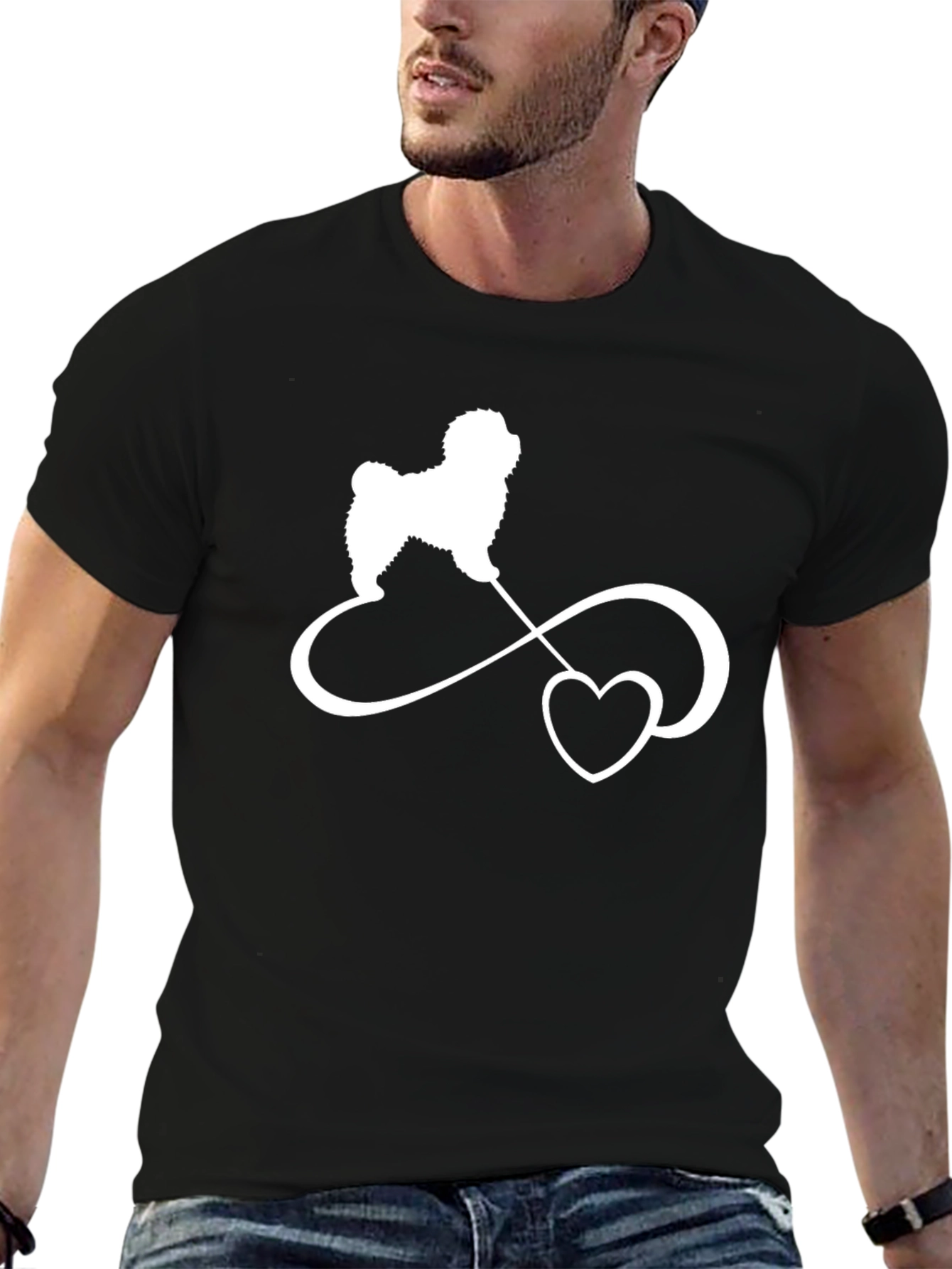 Dog Lover T-Shirt with Heart & Infinity