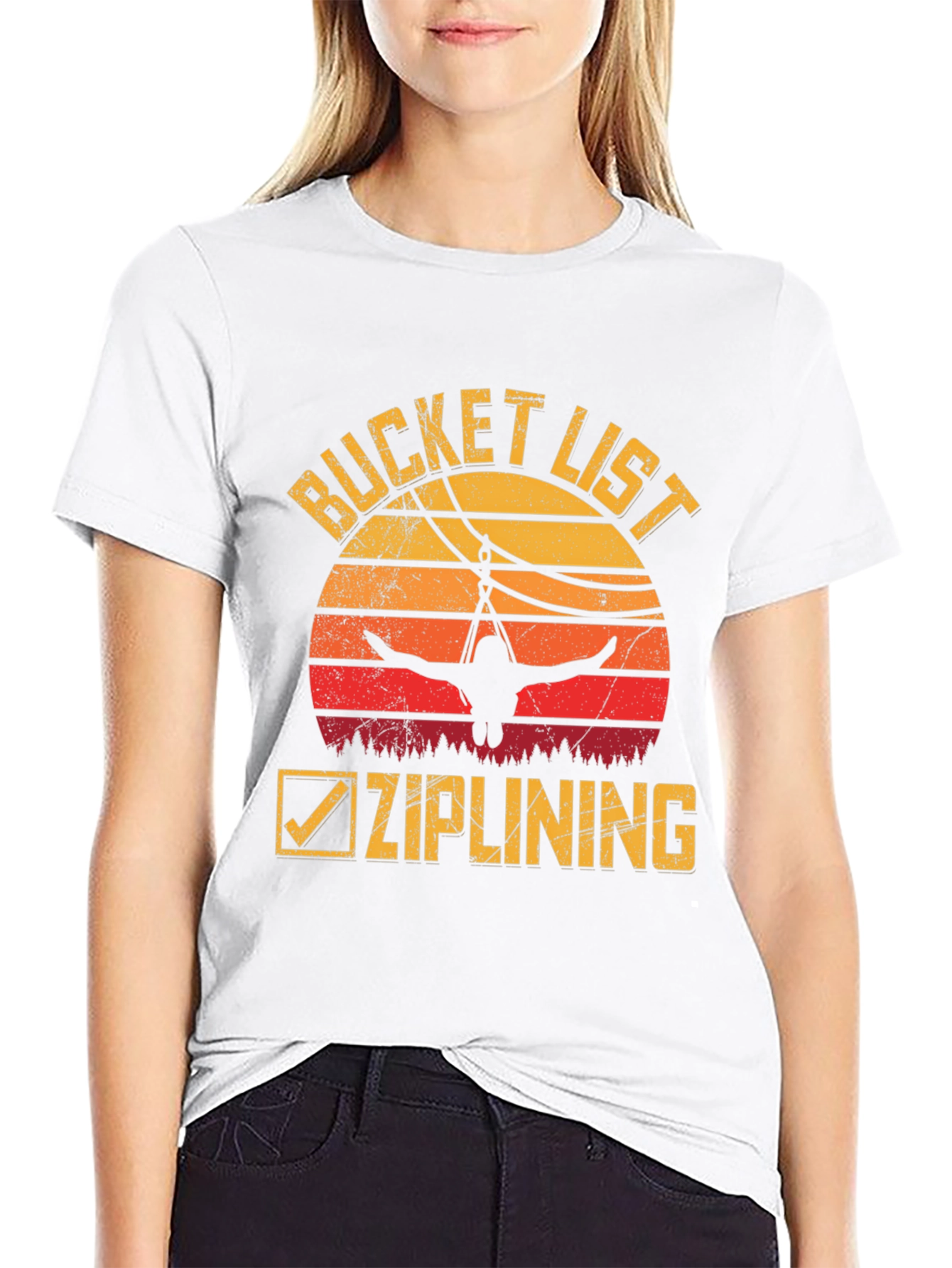 Bucket List Ziplining Graphic Tee