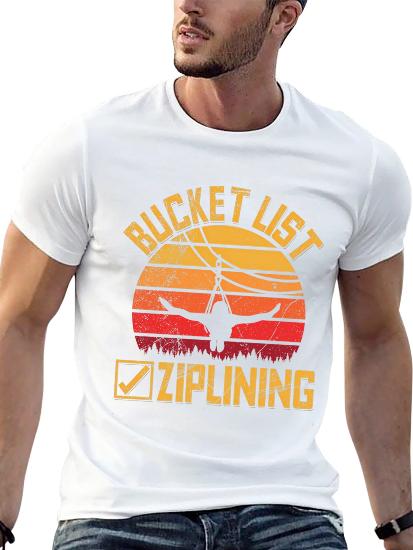 Bucket List Ziplining Graphic Tee