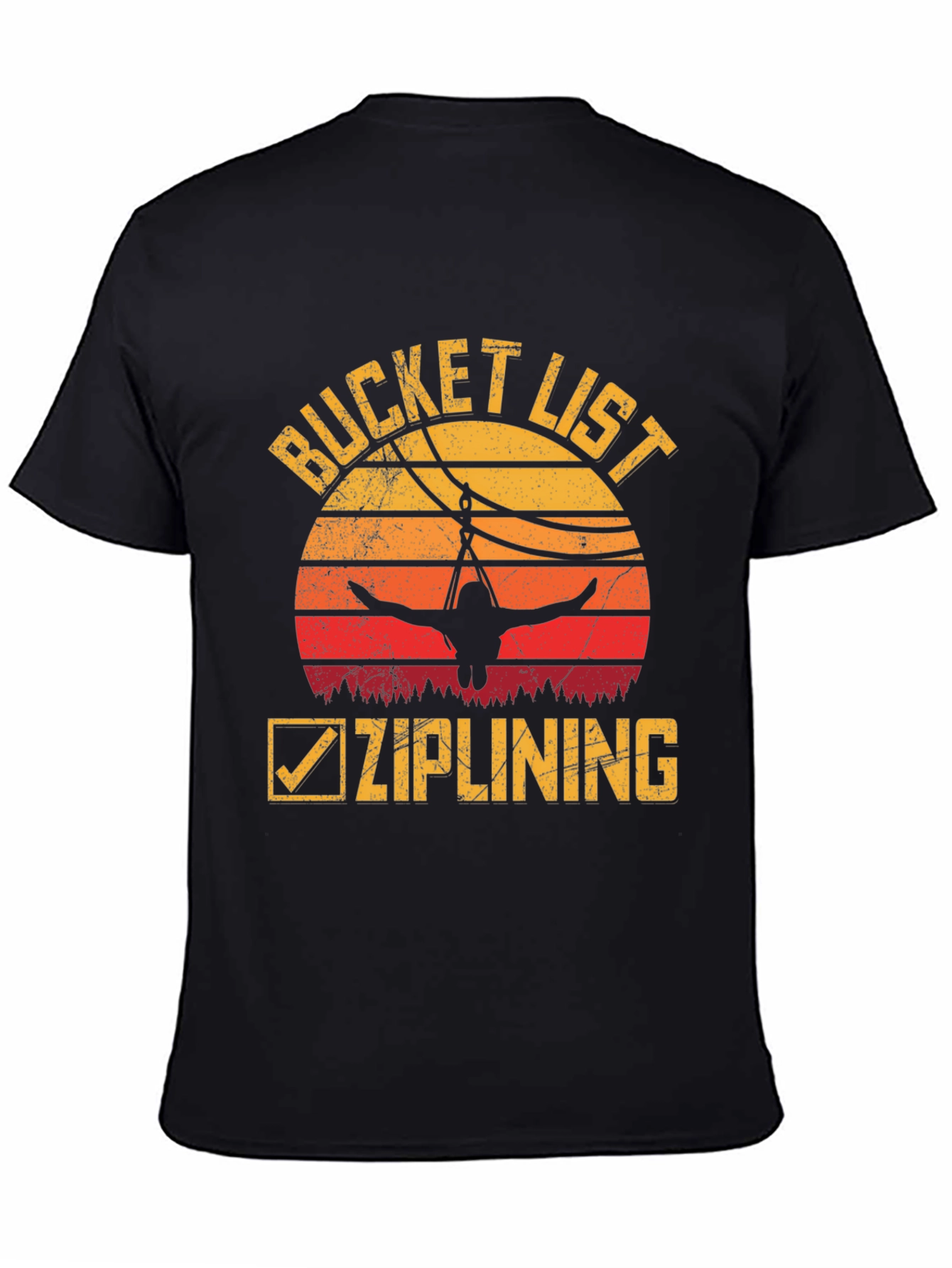 Bucket List Ziplining Graphic Tee