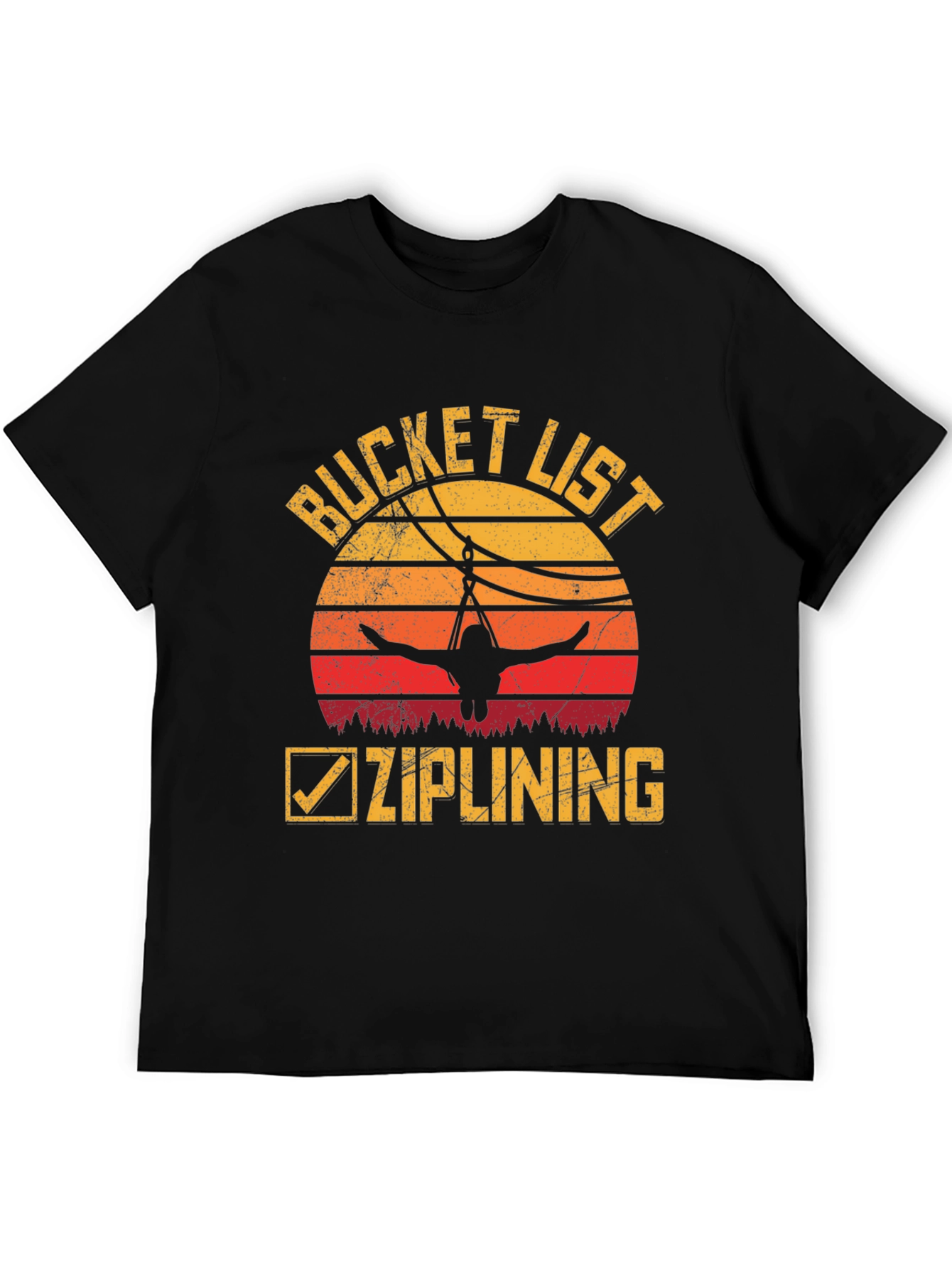 Bucket List Ziplining Graphic Tee