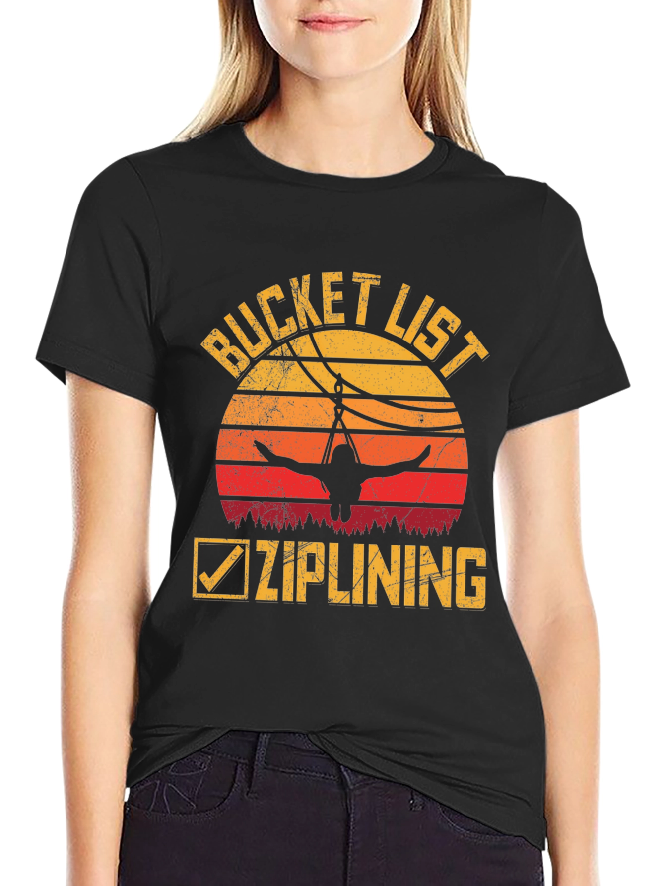 Bucket List Ziplining Graphic Tee